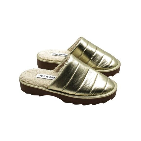 Chex Womens Quilted Faux Fur Lined Slide Slippers - Picture 2 of 8